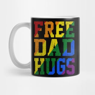 free dad hugs lgbt pride fathers day Mug